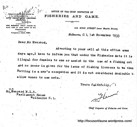 1933 fisheries and game letter